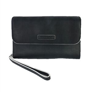 Vera Bradley Faux Leather Wristlet Black